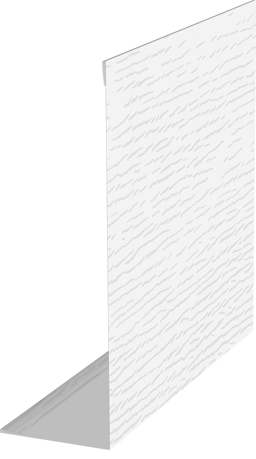 4" Fascia - Wood Grain - Aluminum Polar White Enamel